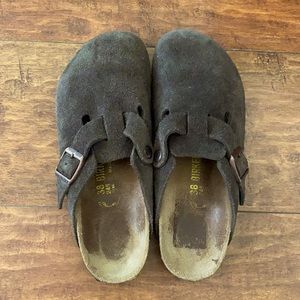 Birkenstock Boston Suede Clog, moca